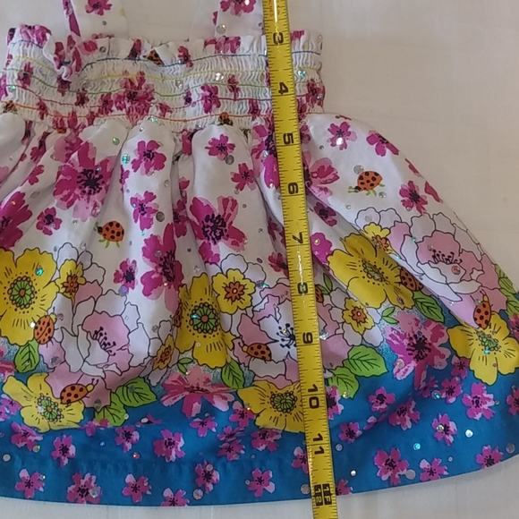 Newberry Flowered/Sparkly Summer Dress Size 6Month - Picture 4 of 8